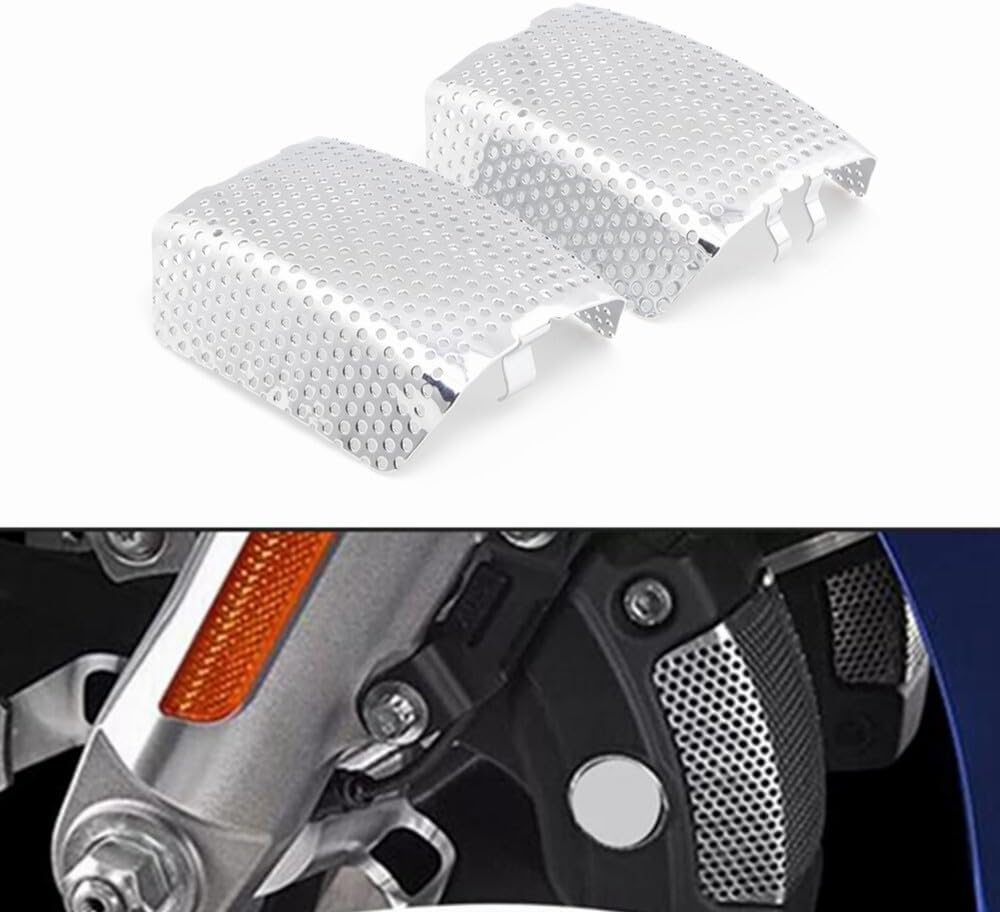 ya 6 8.24 baidi Chrome Front Brake Caliper Insert Set Cover for Harley Touring Street Glide FLHX