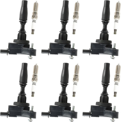 ya 9 10.24 6x Ignition Coils & Iridium Spark Plugs For 2016-2020 for Cadillac ATS CT6 CTS XT5