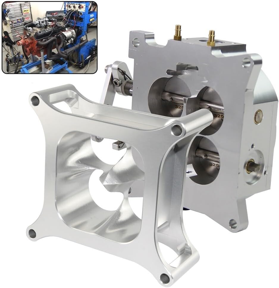 ya 2 8.15 1000CFM 4150 Flange Carburetor Throttle Body 1.75 Core 4 Barrel w/ 2 Spacer SL
