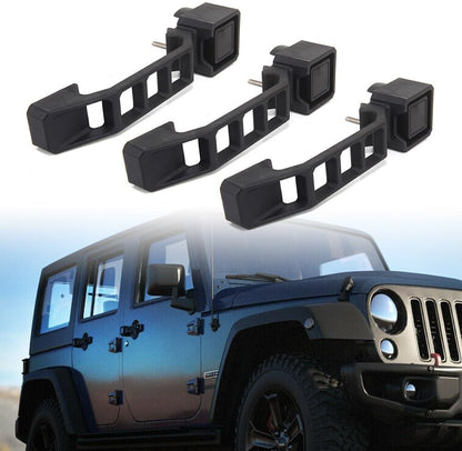 ya 10 9.16 baidi 3ps Black ABS Exterior Outer Door Handles 3 Kit Fit 07-17 for Jeep for Wrangler JK JKU