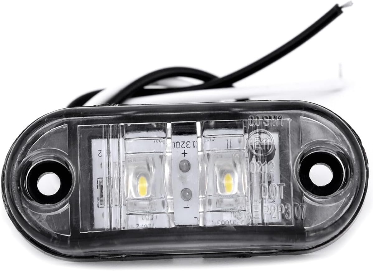 ya 13 9.15 baidi LED 2pcs White Side Marker Lights Super Clearance Car Truck Trailer Tail Set