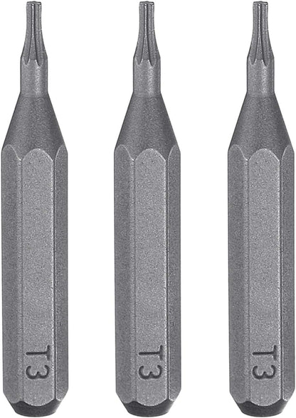 ya 14 9.20 baidi 3pcs T3 Magnetic Torx Screwdriver Bit 5/32 Hex Shank 28mm Length S2 Steel-1