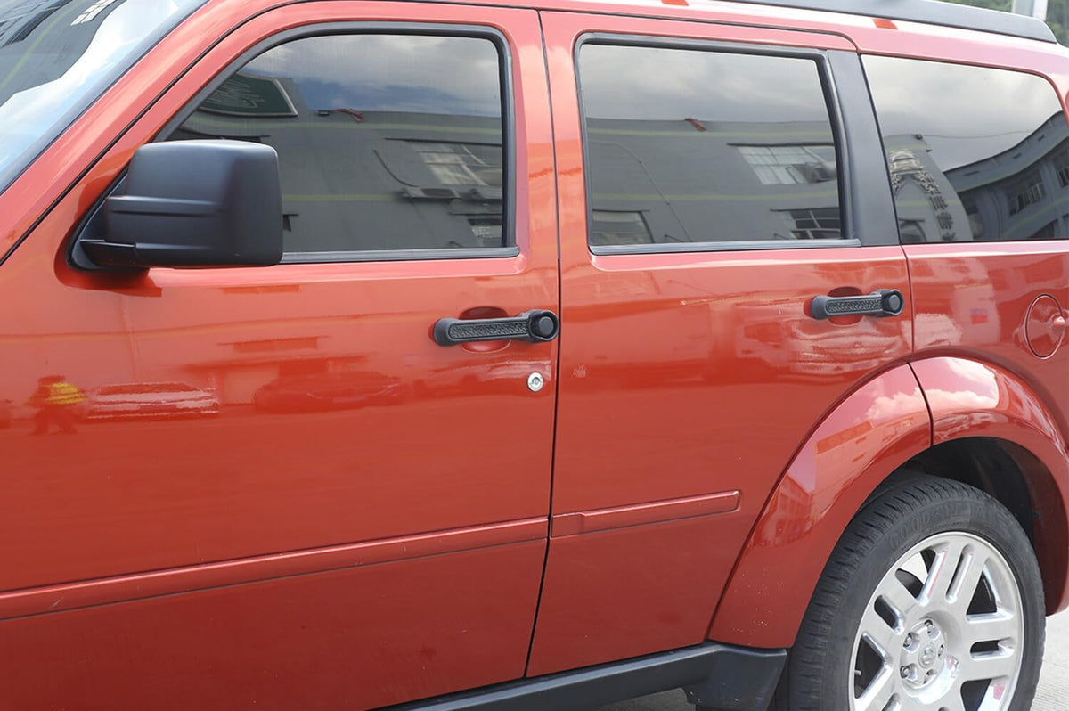 ya 10 9.16 baidi Door Grab Handle Inserts Cover Trim for Jeep Liberty for Dodge Nitro 2007-2012 4PACK