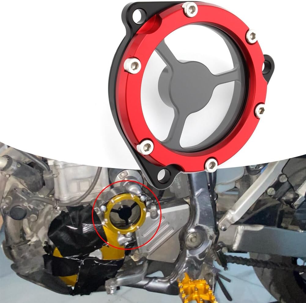 ya 2 8.15 1x Red Starter Idle Gear Cover Guard for Suzuki DRZ400/400E/400S/400SM LTR450