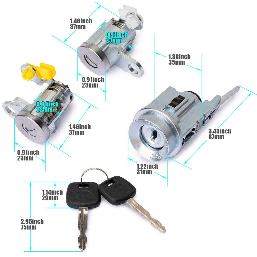 ya 4 8.8 Door Lock&Key Ignition Cylinder 69005-35840 for Toyota Tacoma 95-03 6905135070