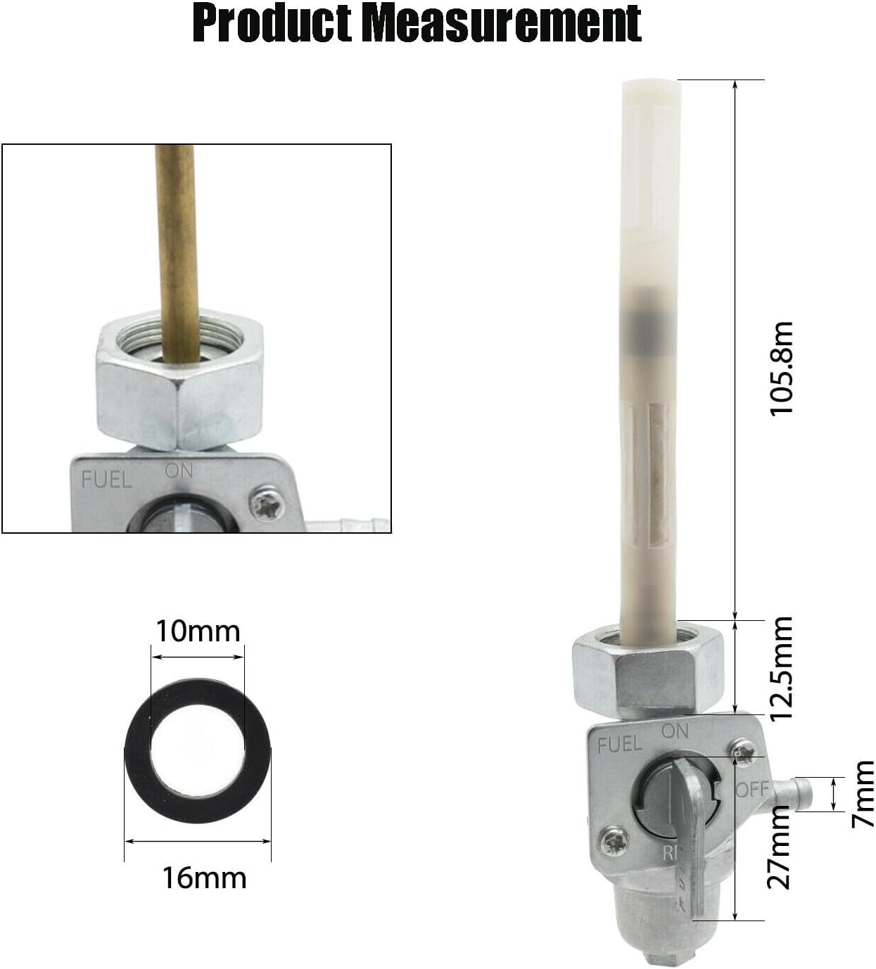 ya 5 8.24 baidi Fit For CB750F CB750K CB900C CB900F Magna 700 750 Fuel Valve Petcock Assembly