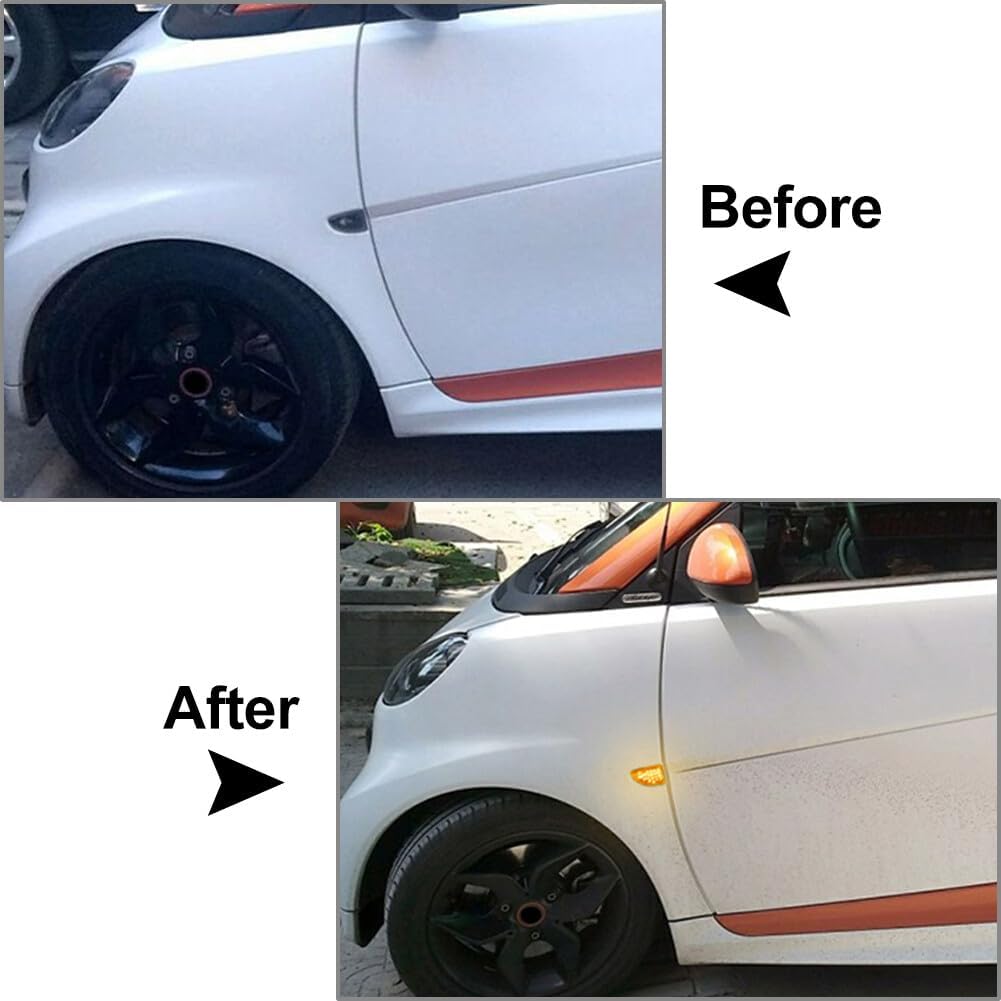 ya 7 8.24 baidi LED Sequential Dynamic Side Marker Light Turn Signal Light for Smart Fortwo W451