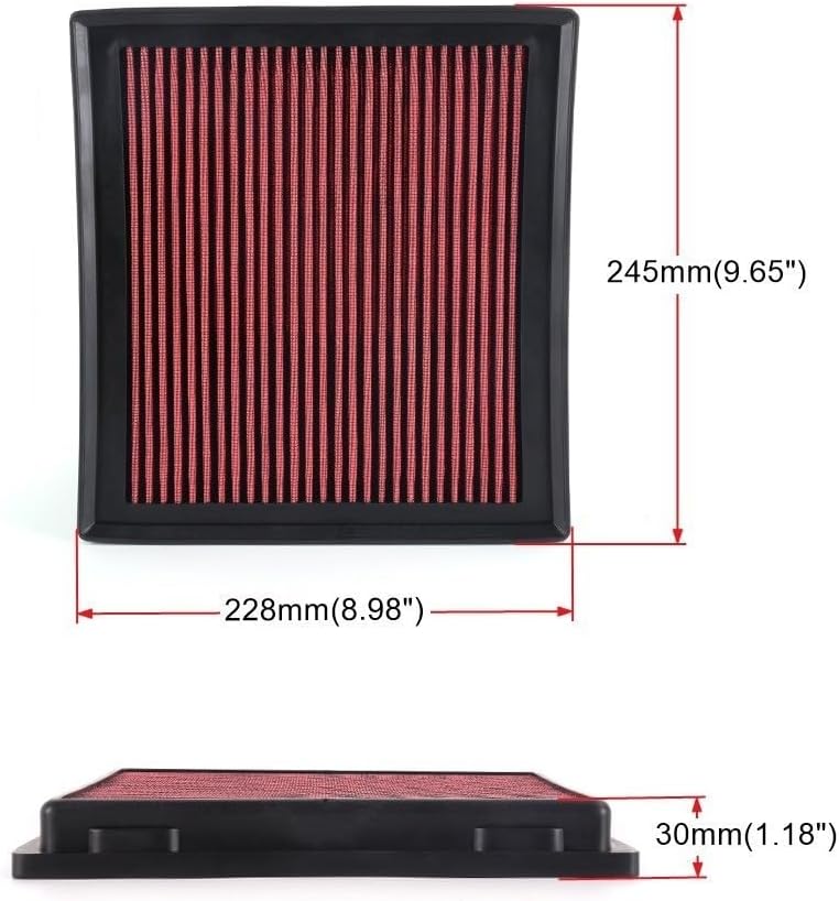 ya 13 9.15 baidi High Flow Replacement Air Filter 33-2457 for Dodge Durango 2016-2023 3.6L 6.4L