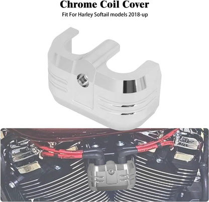 ya 5 8.24 baidi Chrome Aluminum Coil Cover Fit for Harley Softail Street Fat Bob Breakout 18-23