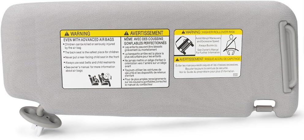 ya 11 9.14 baidifor Toyota 2010-2022 for 4Runner Left Gray Sun Visor 74320-35A91-B1