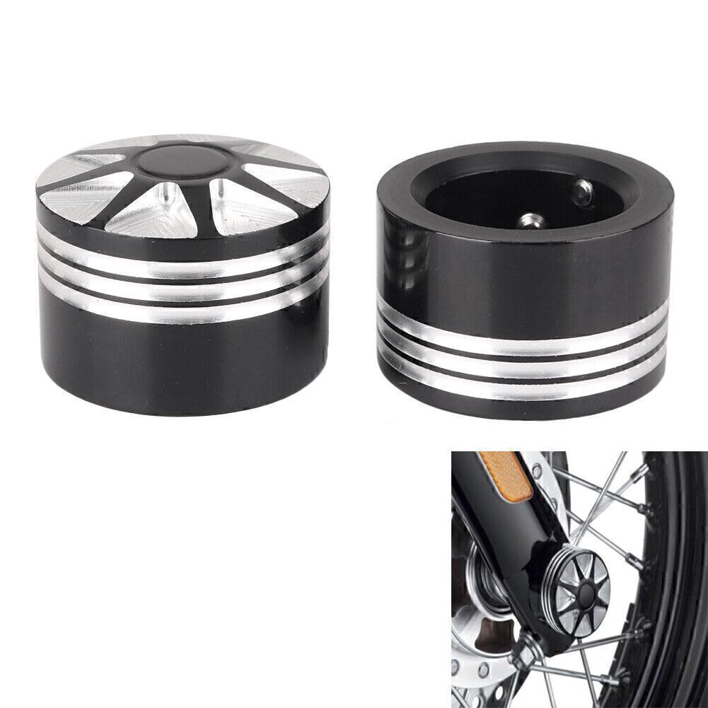 ya 9 10.24 Pair Front Axle Nut Cover Bolt Kit Fit Harley 2008-later Dyna Touring and T