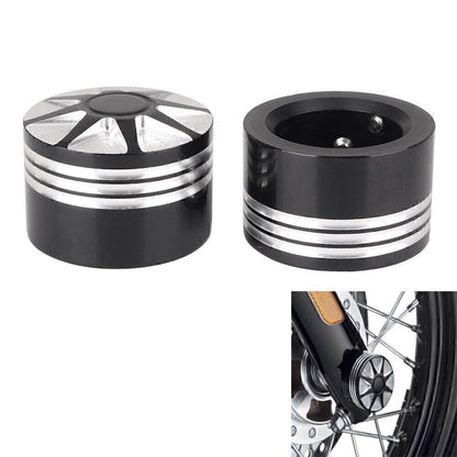 ya 9 10.24 Pair Front Axle Nut Cover Bolt Kit Fit Harley 2008-later Dyna Touring and T