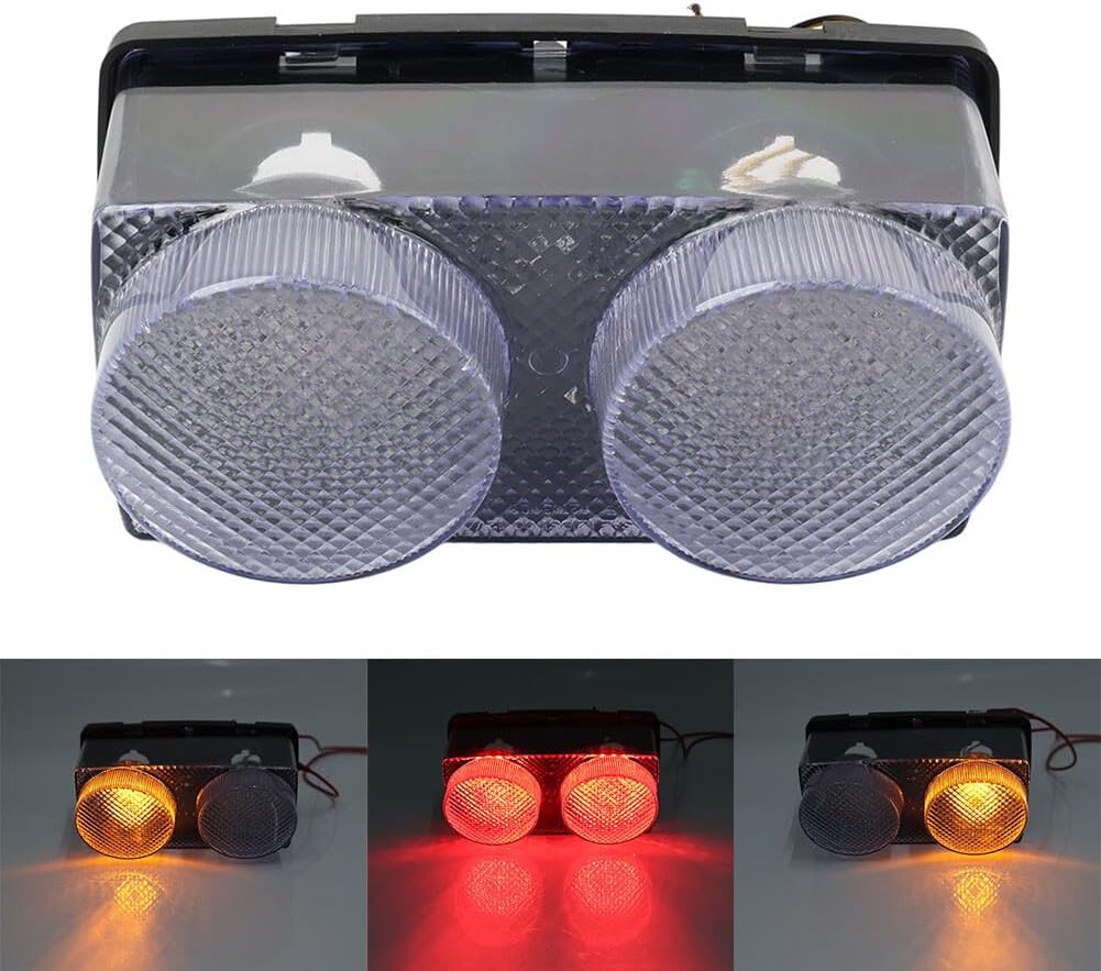 ya 5 8.24 baidi Motorcycle Clear Rear Tail Light Brake Turn Signal Lamp for Yamaha YZF R1 98-99