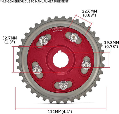 ya 12 10.8 baidi Adjustable Cam Gear for Honda D-Series Engines D15B7 D16A6 D16Z6 D15 D16 SOHC