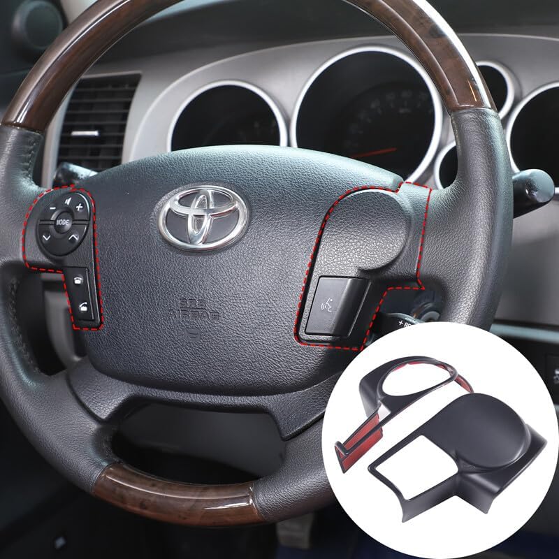 ya 23 10.7 baidi ABS Matte Black Steering Wheel Button F for Ram e Trim for Toyota Tundra 2007-2013-