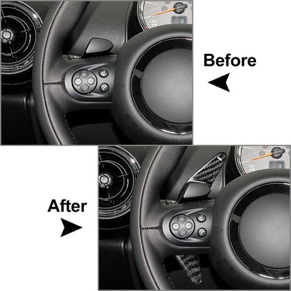 ya 5 8.24 baidi Fit for Mini R55 R56 R57 R58 R59 R60 R61 Carbon Fiber Steering Wheel Shift Paddle
