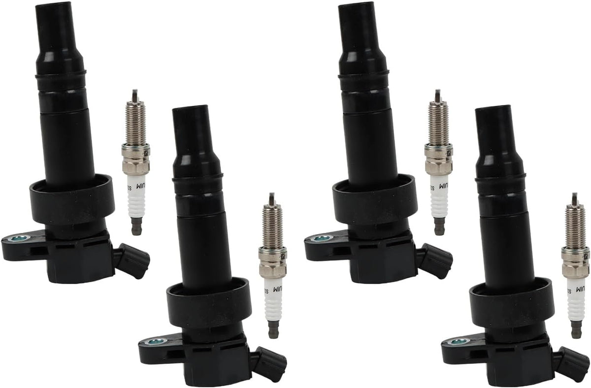 ya 4 8.10 4-Pack Ignition Coil/Iridium Spark Plug for Hyundai Accent 1.6L UF652 2011-19