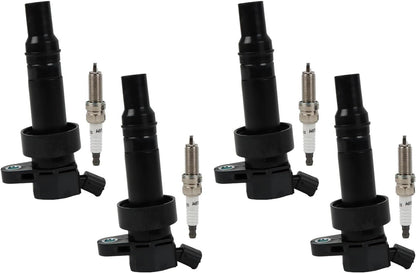 ya 7 8.24 baidi 4-Pack Ignition Coil/Iridium Spark Plug for Hyundai Accent 1.6L UF652 2011-19