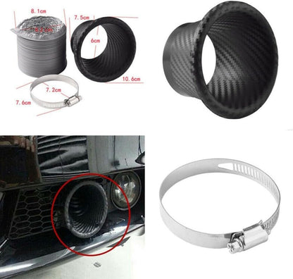 ya 11 9.14 zhengce Carbon Fiber Front Bumper for TURBO Air Intake Pipes Turbine Funnel Parts S