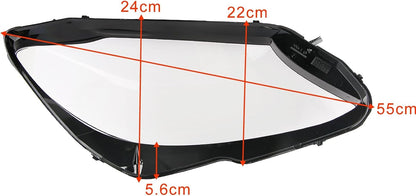 ya 4 8.10 Pair Headlight Lens Covers Clear Front for Mercedes-Benz C-Class W205 C200 14-17
