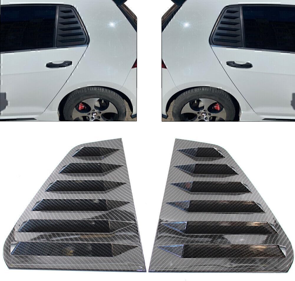 ya 4 8.14 Rear Triangular Window Louvers Scoop Fit for VW for Golf 7 Carbon Fiber Style