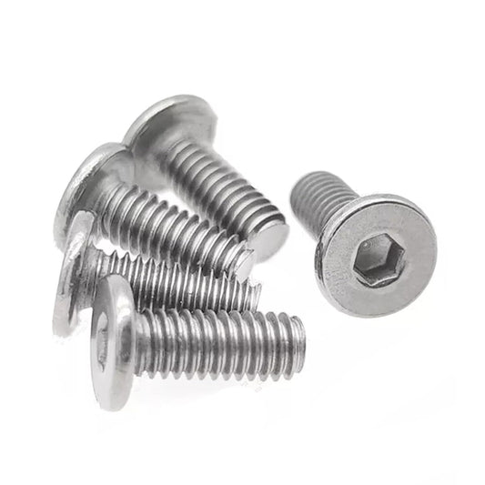 ya 16 10.20 baidi Titanium GR2 Hex Socket Utrathin Flat Head Screws M2.5 M3 M4 M5