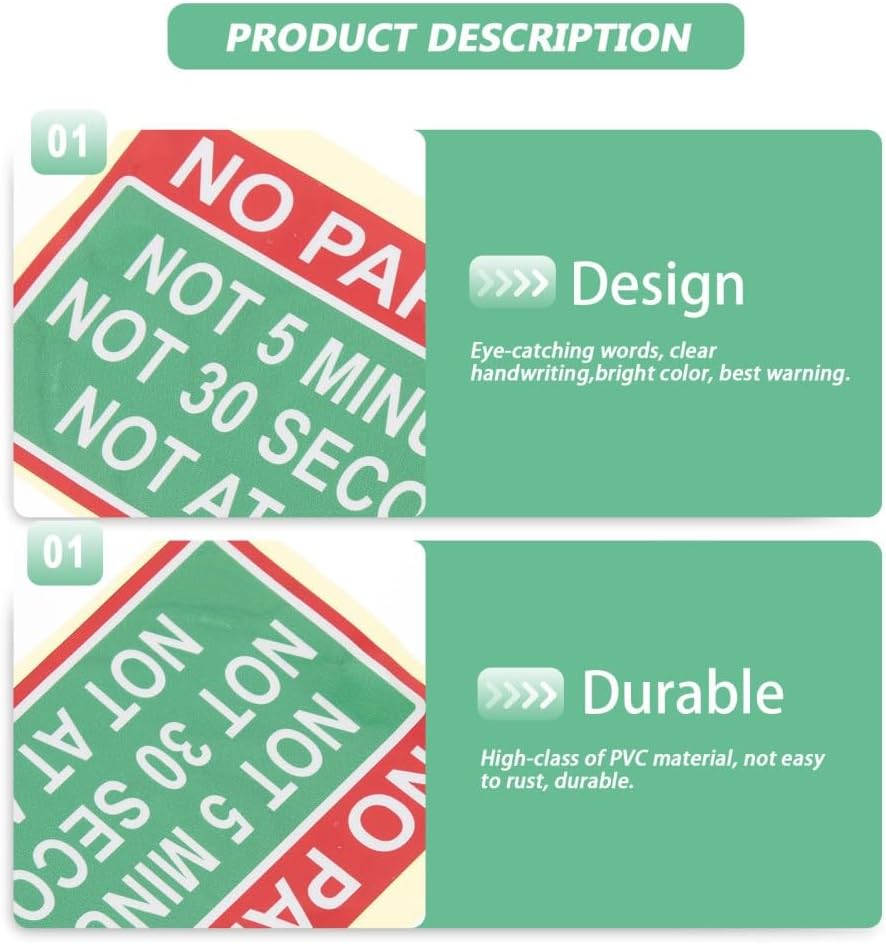 ya 5 8.24 baidi 4 pcs Creative Car Signs No Parking Safety Warnings Notice