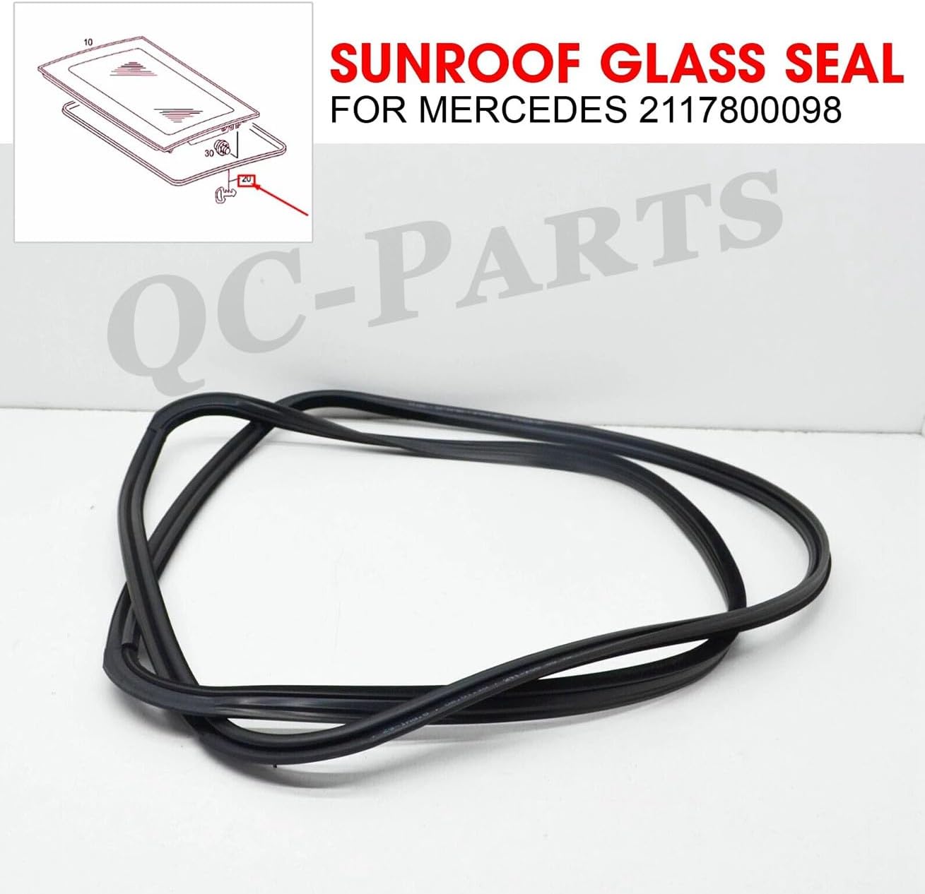 ya 5 8.10 A2117800098 Sunroof Glass Seal Cover Gasket Sealing for Mercedes W211 E Series