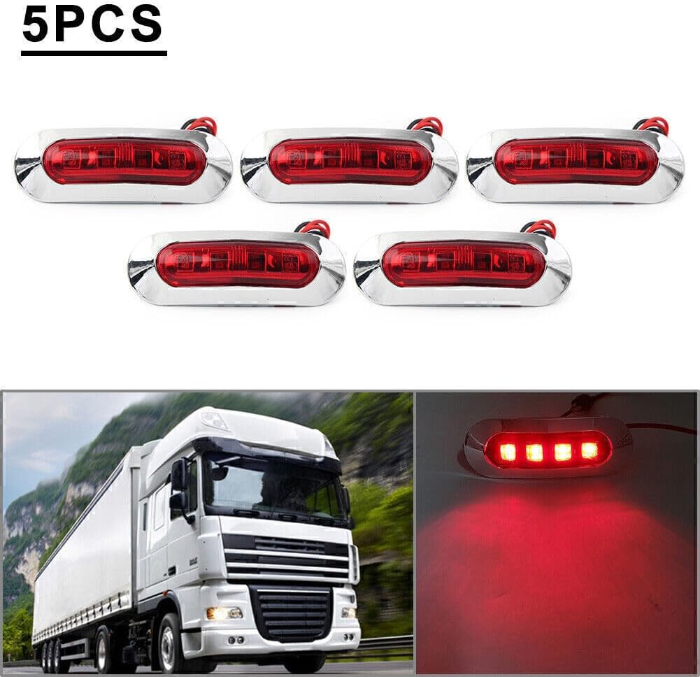 ya 4 8.8 Pack LED Side Clearance Markers Light Duty Car Truck Trailer Pickup 12V 24V 