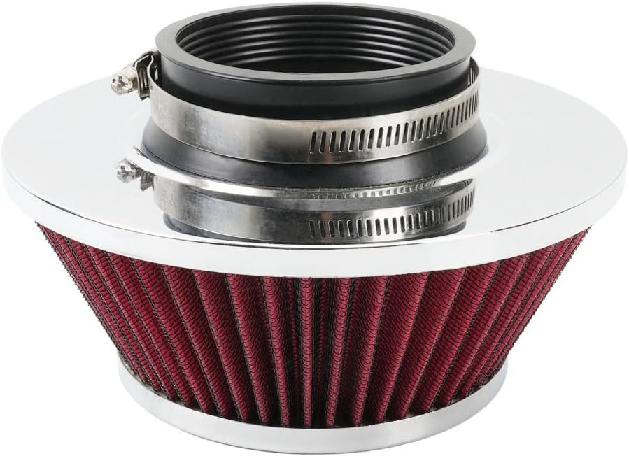 ya 13 9.15 baidi Red 3 Inch 76mm High Flow Dry Air Filter Cold Air Intake Filter Mushroom Head