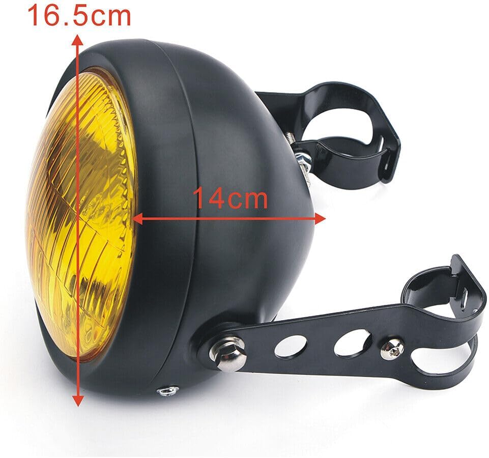 ya 4 8.14 6.5Zoll Motorrad Scheinwerfer LED Hi/Lo Projektor Beam+Mount f¨¹r for Honda Harley
