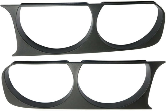 ya 4 8.10 Pair of Black Headlights Bezel Left + Right for Dodge for Challenger 2008-2014