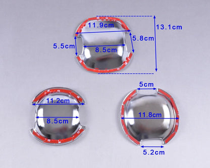 ya 2 8.24 baidi Triple Chrome Door Handle Cover Trim with Bowl Fits for Toyota 5 Door RAV4 2006+
