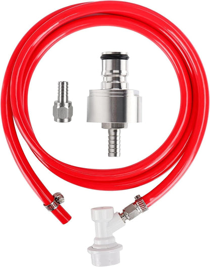 ya 14 9.20 baidi 5.5ft 5/16mm Gas Hose with Soda Bottle, Stainless Steel, Home Brewing --1