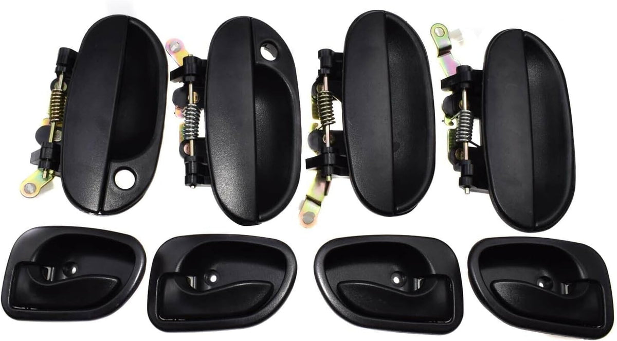 ya 14 9.20 zhengce 8 Piece Black and White Door Handle Control Set for Modern Accent 1995-99 8-1