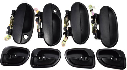 ya 14 9.20 zhengce 8 Piece Black and White Door Handle Control Set for Modern Accent 1995-99 8-1