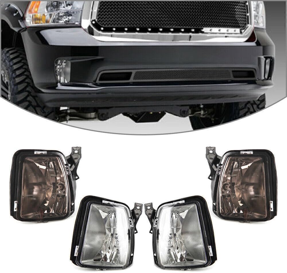 ya 13 9.15 baidi Front Fog Light Lamps LH+RH for Dodge RAM 1500 2013-2017 2016 2015 Clear/Bl