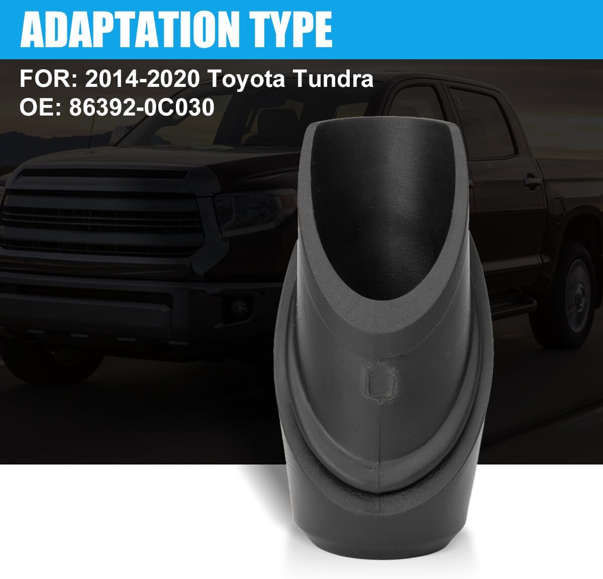 ya 6 8.24 baidi 1 X Replacement Antenna Bezel Mount for 2014-2020 for Toyota Tundra 86392-0C030 Black