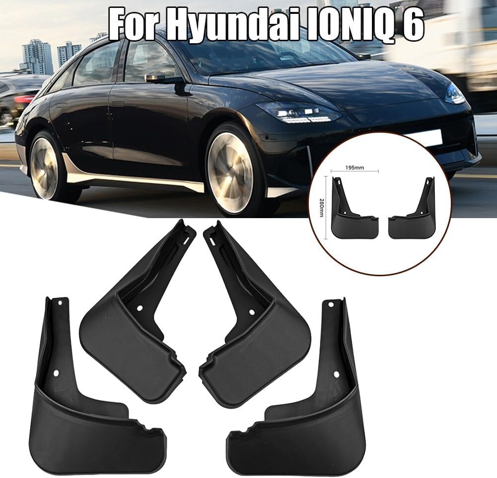 ya 7 8.24 baidi 4Pcs Black Splash Guards Mud Flaps Guards for for Hyundai Ioniq 6 2022+