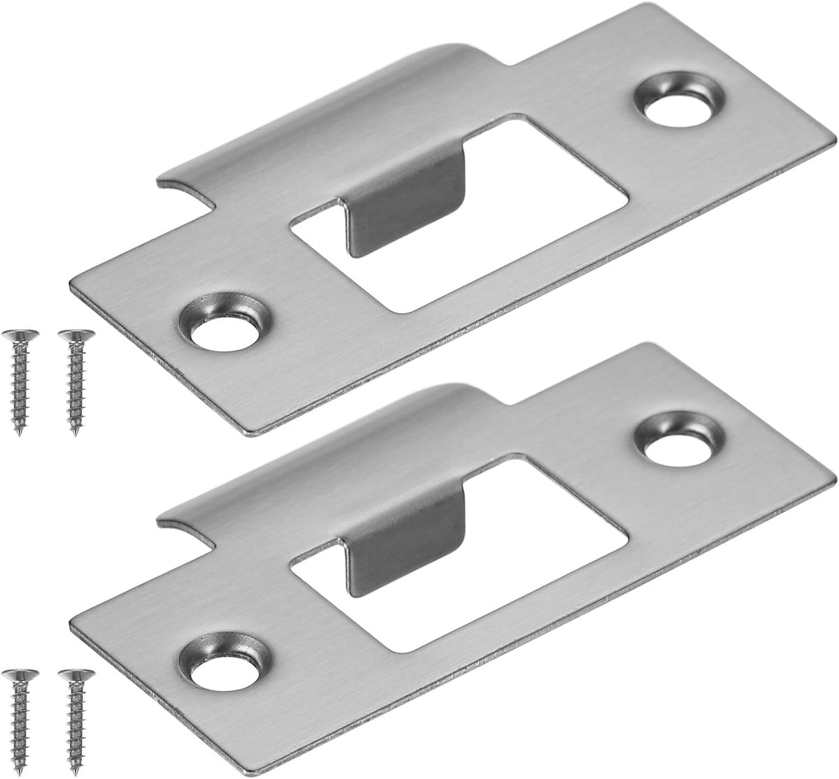 ya 26 10.21 baidi 2Pcs Door Strike Plate 2-3/4 x 1-9/16, Universal Latch T Strike, Grey