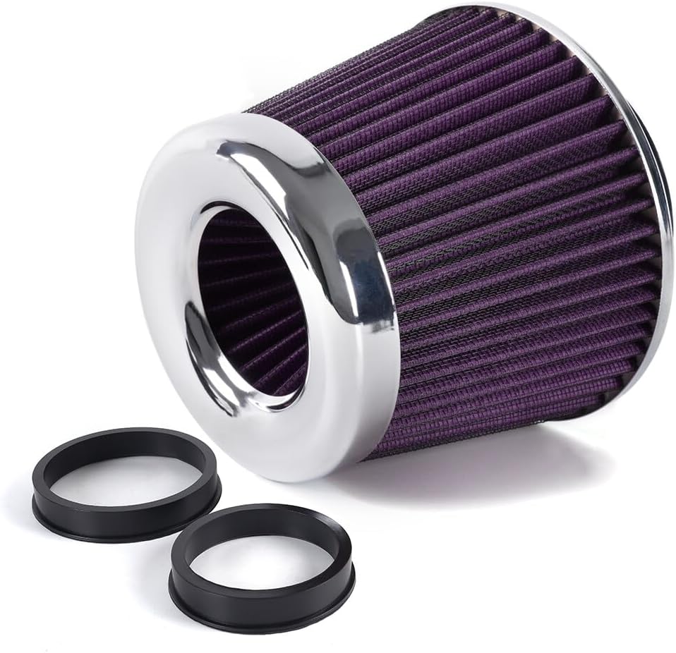 ya 13 9.15 baidi High Flow Per for MAN ce Cold Air Intake Air Filter 3/3.5/4 Inlet 5 Tall Purple