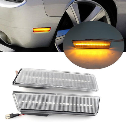 ya 4 8.8 One pair of LED front side marker lights for 2008-2014 2013 2012 2011 for Dodge Challenger 