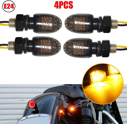 ya 11 9.14 zhengce 4pcs LED Turn Signal Indicator for Mini Motorcycle Amber Blinker Light Lamp