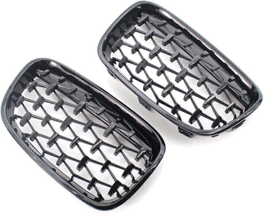 ya 9 10.24 Diamond Meteor Front Kidney Grill Grille Gloss Black for BMW 1 Series F20 1