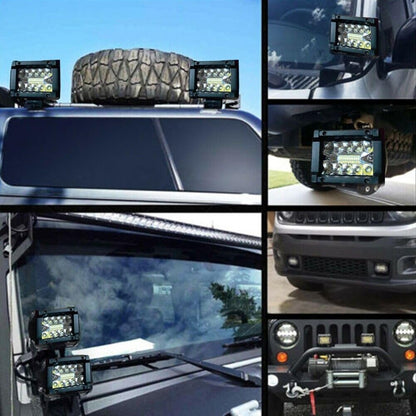 ya 4 8.8 High-Grade die-cast Aluminum housing LED Work Light bar 60W Spot Flood Suitable for 