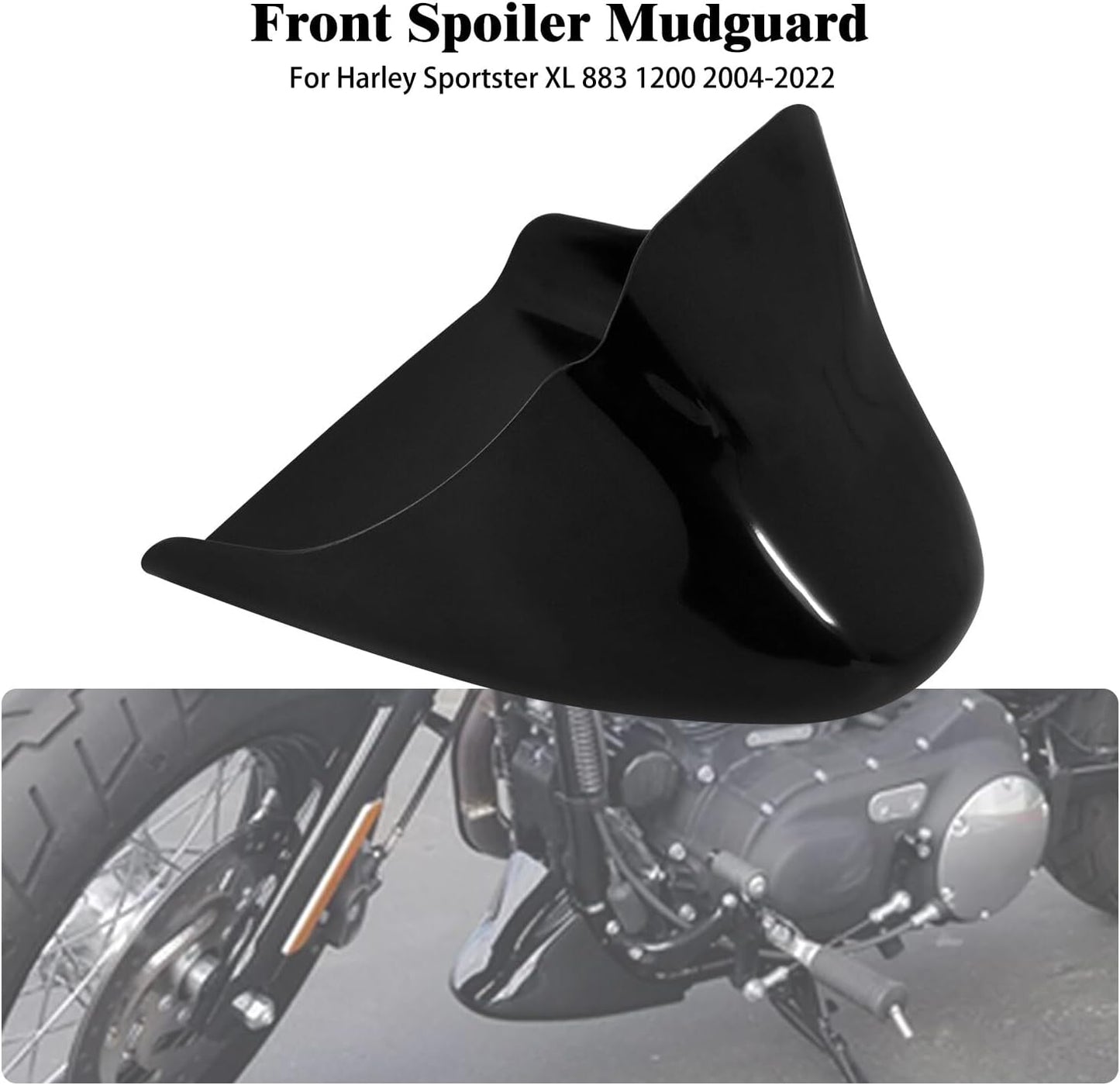 ya 7 8.24 baidi Gloss Black Chin Fairing Front Spoiler for Harley Sportster 48 72 883 1200 04-22