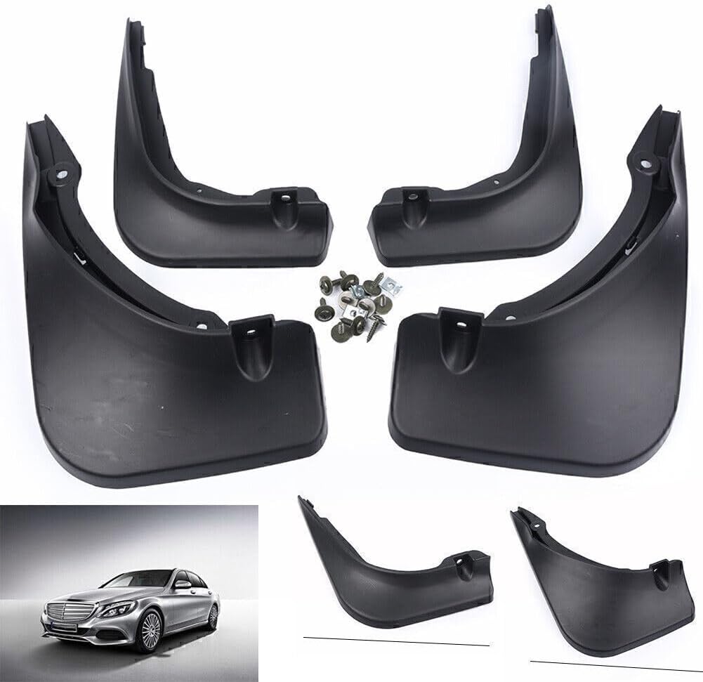 ya 4 8.10 4X Splash Guards Mud Flaps Fit 2014-2018 for Mercedes-Benz C Class Sedan W205
