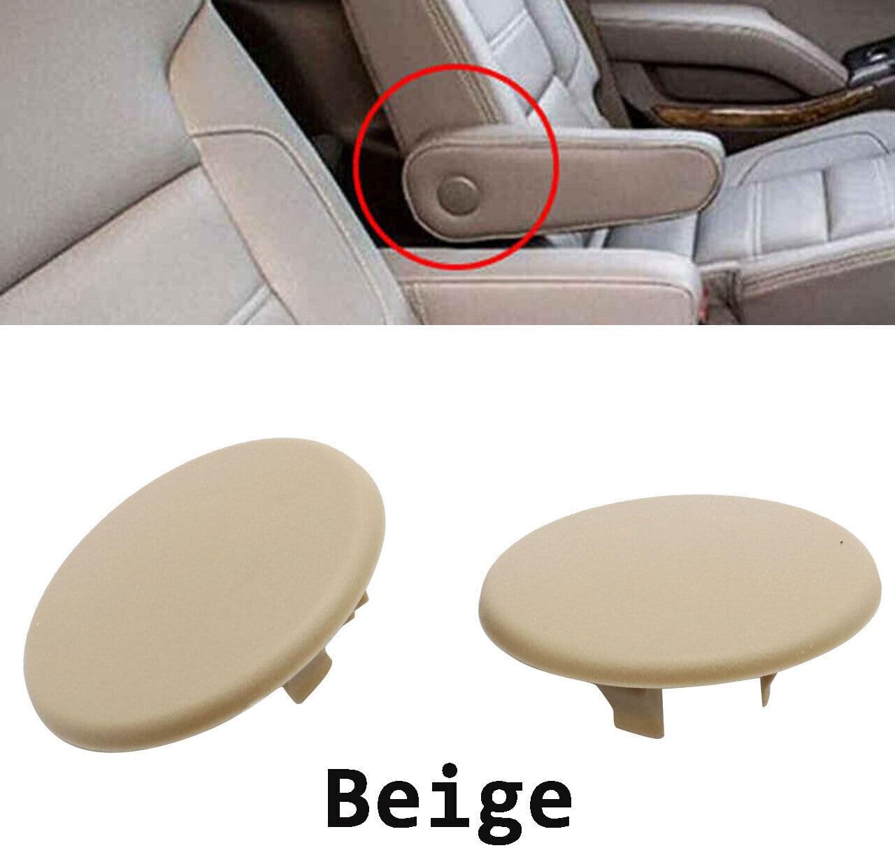 ya 5 8.10 2PCS Beige Rear Armrest for SEAT Bolt Cover Cap Fit For TAHOE for GMC for Yukon XL 2007-2018