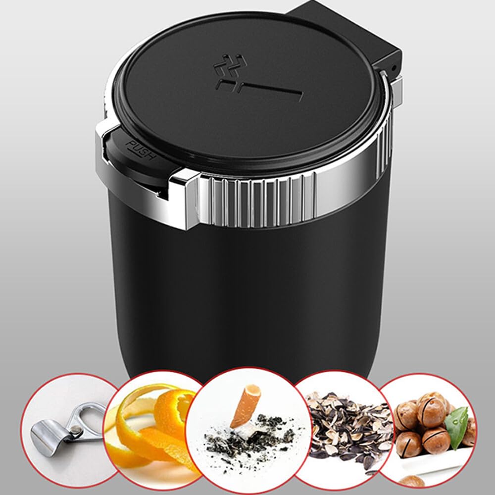 ya 6 8.24 baidi Portable Car Ashtray Cigarette Lighter W/Blue LED Light for Car Cup Holder