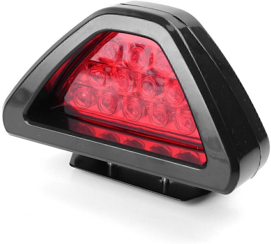 ya 13 9.15 baidi Car Rear Third Red Flashing Light 12-LED F1 Style Rear Tail Light Brake Sto